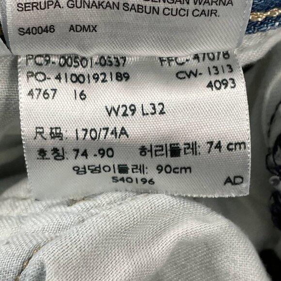 Levis 501 Jeans Mens 29x32 Light Wash Straight Leg Button Fly Denim - Picture 5 of 10